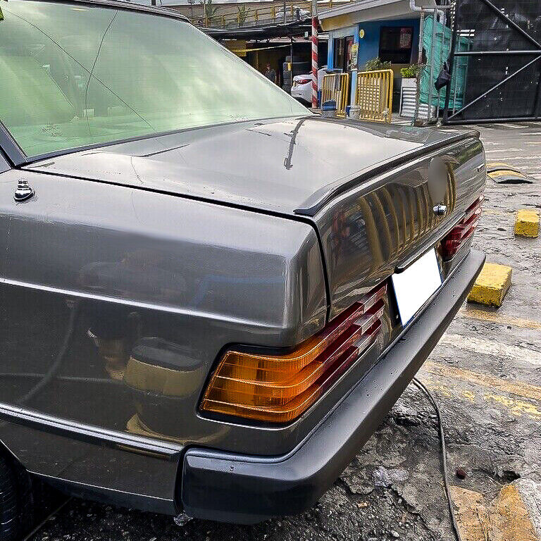 Fyralip Y21 Painted Trunk Lip Spoiler For Mercedes-Benz C Class W201 Sedan 82-93